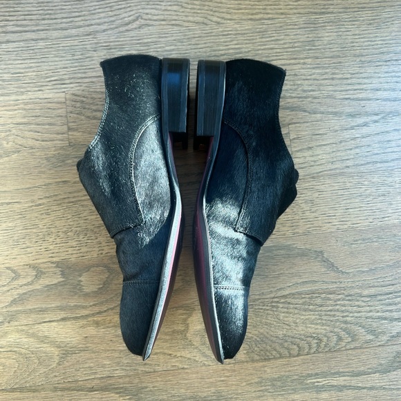 Sam Edelman woman’s black Balfour Real Fur Hair Double Buckle loafer - Picture 13 of 15